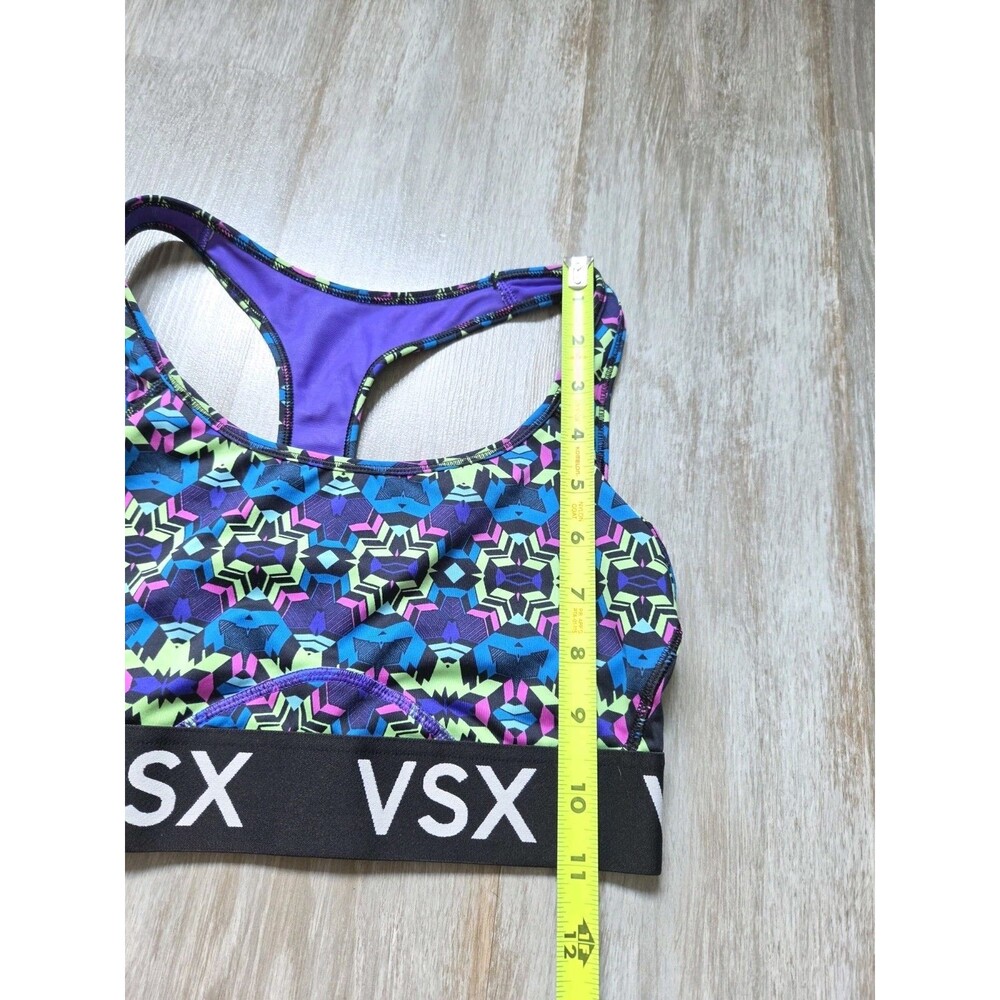 Lot of 3 Victoria's Secret VSX Sport Sports Bra Racerback Neon Print Sz S EUC - Picture 7 of 7